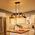 4-Light Metal Pot Hanging Rack Chandelier Imitation Light