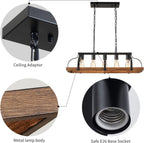 4-Light Metal Pot Hanging Rack Chandelier Imitation Light