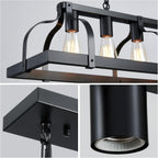 4-Light Metal Pot Hanging Rack Chandelier Imitation Light