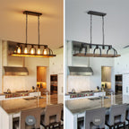 4-Light Metal Pot Hanging Rack Chandelier Imitation Light