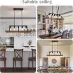 4-Light Metal Pot Hanging Rack Chandelier Imitation Light