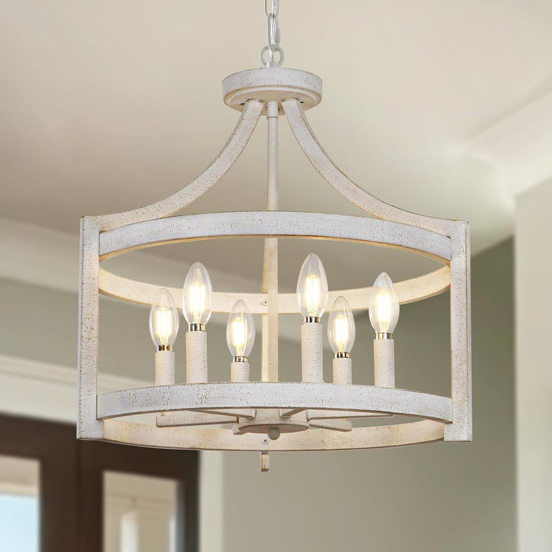 4-Light Vintage Chandelier Farmhouse Rustic Chandeliers