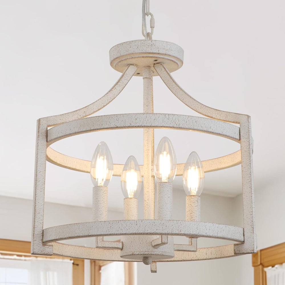 4-Light Vintage Chandelier Farmhouse Rustic Chandeliers