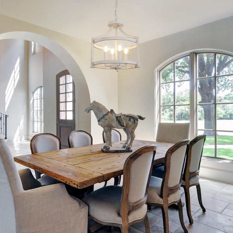 4-Light Vintage Chandelier Farmhouse Rustic Chandeliers