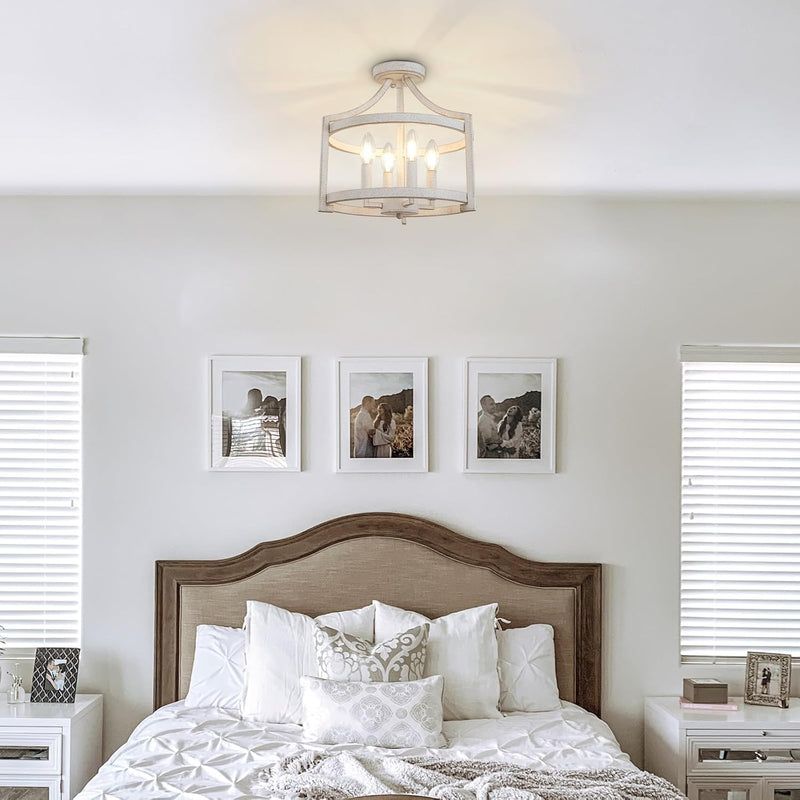 4-Light Vintage Chandelier Farmhouse Rustic Chandeliers