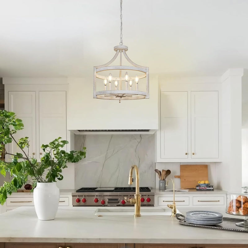 4-Light Vintage Chandelier Farmhouse Rustic Chandeliers