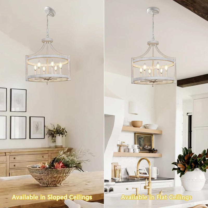 4-Light Vintage Chandelier Farmhouse Rustic Chandeliers