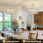 4-Light Vintage Chandelier Farmhouse Rustic Chandeliers