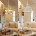 4-Light Vintage Chandelier Farmhouse Rustic Chandeliers