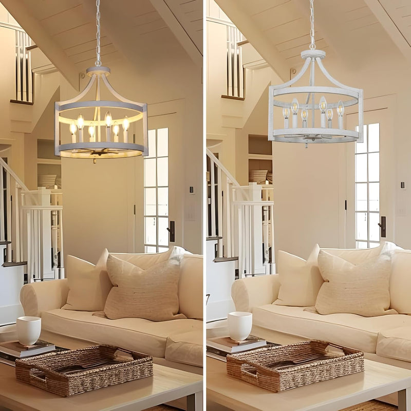 4-Light Vintage Chandelier Farmhouse Rustic Chandeliers