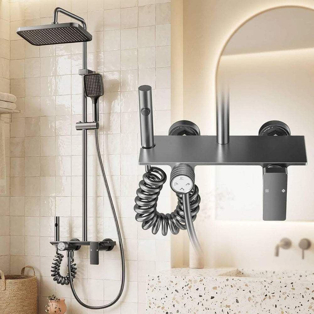 4 Modes Bathroom Shower Mixer Set Overhead Rainfall