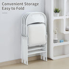 4-Pack Vinyl-Padded Folding Chair Metal Frame
