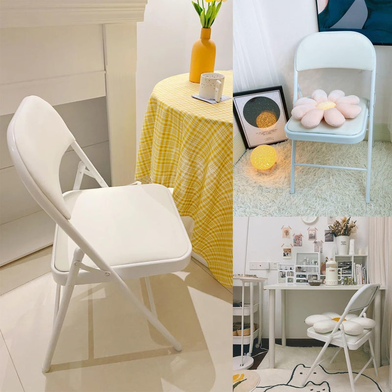 4-Pack Vinyl-Padded Folding Chair Metal Frame