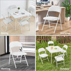 4-Pack Vinyl-Padded Folding Chair Metal Frame