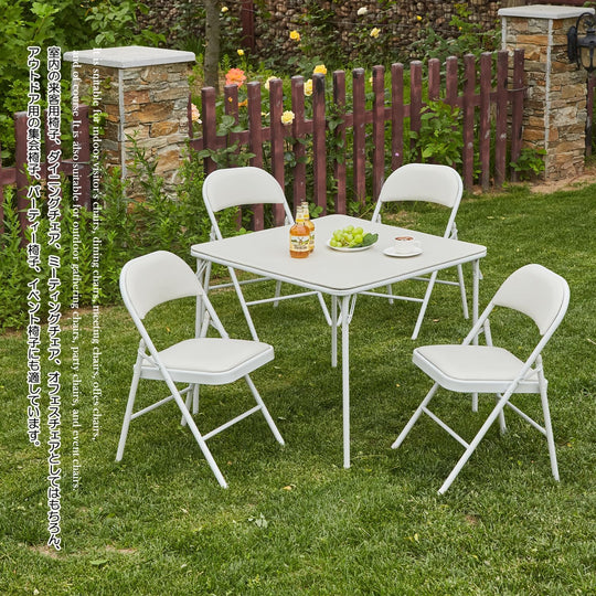 4-Pack Vinyl-Padded Folding Chair Metal Frame