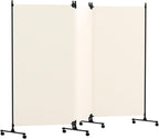 4 Panel Upgraded Room Divider with Wheels
