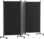 4 Panel Upgraded Room Divider with Wheels