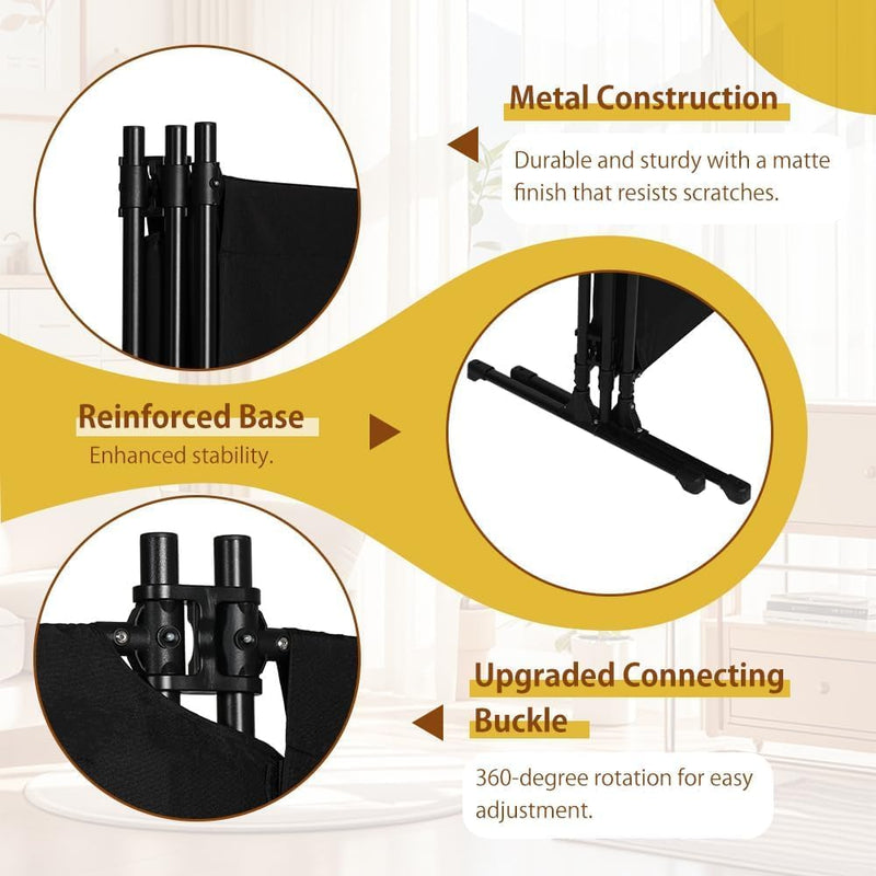 4 Panel Upgraded Room Divider with Wheels