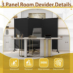 4 Panel Upgraded Room Divider with Wheels