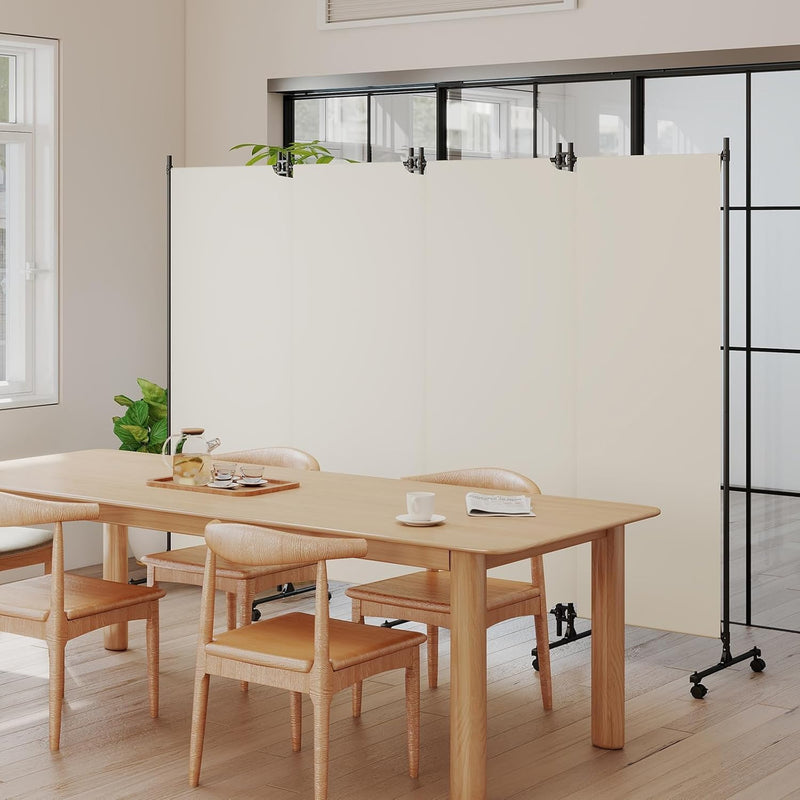 4 Panel Upgraded Room Divider with Wheels