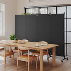 4 Panel Upgraded Room Divider with Wheels