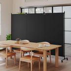 4 Panel Upgraded Room Divider with Wheels