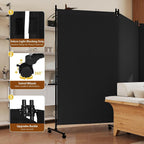 4 Panel Upgraded Room Divider with Wheels