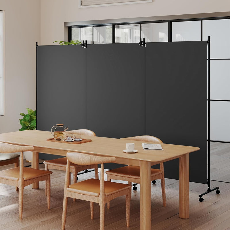 4 Panel Upgraded Room Divider with Wheels