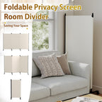 4 Panel Upgraded Room Divider with Wheels