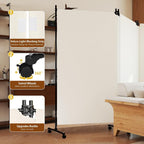 4 Panel Upgraded Room Divider with Wheels