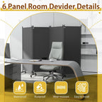 4 Panel Upgraded Room Divider with Wheels