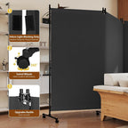 4 Panel Upgraded Room Divider with Wheels