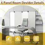 4 Panel Upgraded Room Divider with Wheels
