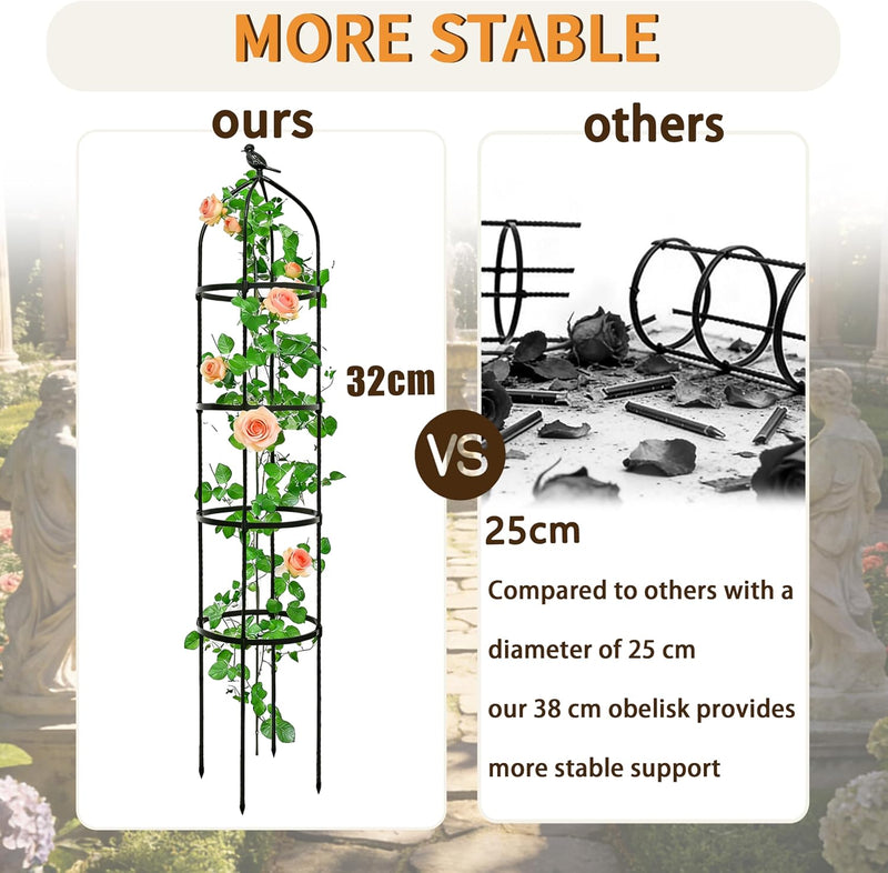 4 Pcs 175CM Obelisk Trellis for Climbing Plants