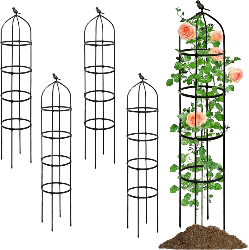 4 Pcs 175CM Obelisk Trellis for Climbing Plants