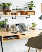 4 Pcs Pipe Shelf Bracket Industrial Floating Brackets