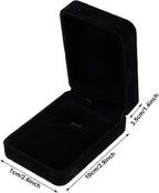 4 Pcs Velvet Necklace Box Pendant Gift Long