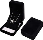 4 Pcs Velvet Necklace Box Pendant Gift Long