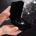 4 Pcs Velvet Necklace Box Pendant Gift Long