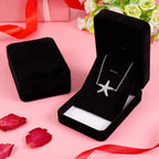 4 Pcs Velvet Necklace Box Pendant Gift Long
