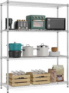4-Shelf Storage Unit with Height Adjustable Shelves