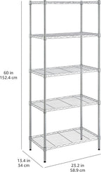 4-Shelf Storage Unit with Height Adjustable Shelves