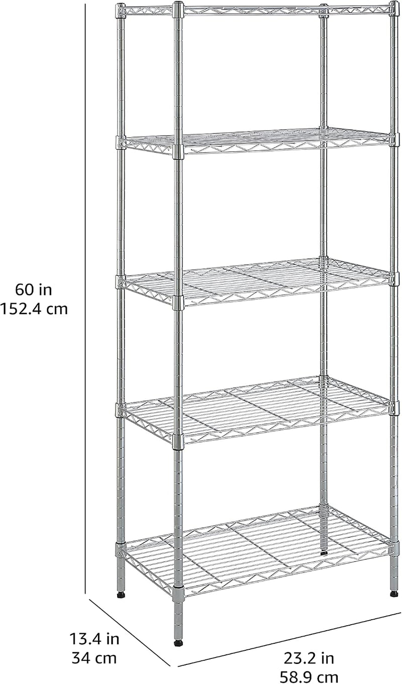 4-Shelf Storage Unit with Height Adjustable Shelves