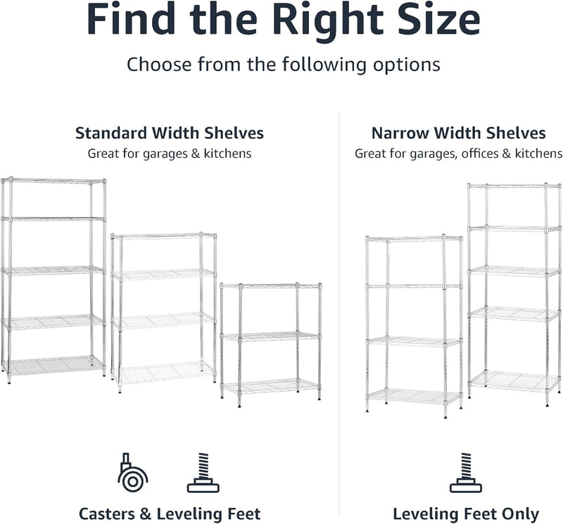 4-Shelf Storage Unit with Height Adjustable Shelves
