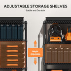 4-Shelf Storage Unit with Height Adjustable Shelves