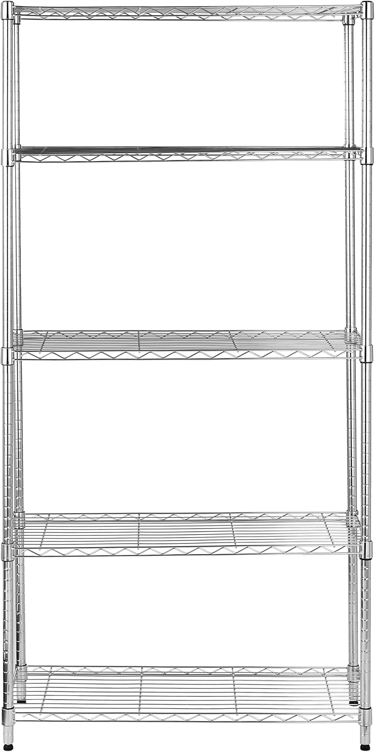 4-Shelf Storage Unit with Height Adjustable Shelves