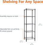 4-Shelf Storage Unit with Height Adjustable Shelves