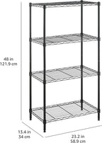 4-Shelf Storage Unit with Height Adjustable Shelves