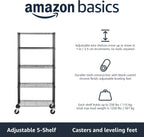 4-Shelf Storage Unit with Height Adjustable Shelves