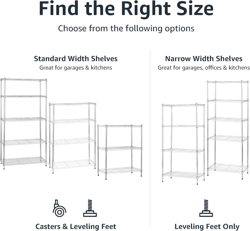 4-Shelf Storage Unit with Height Adjustable Shelves